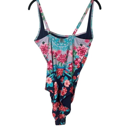 Jonny Was Floral Tank Swim XL One Piece Japer Tropical Resort Vacation Preppy - Picture 8 of 15
